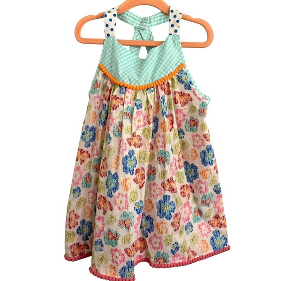Matilda Jane Other - Cute Girly Floral Dress Twirl Ruffle Gingham Halter Neck Kids‎ Size 8